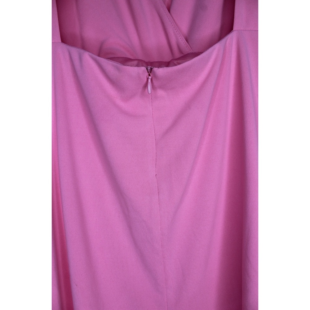 Zara Barbie Pink Draped Knotted Mini Dress Small - Picture 7 of 13